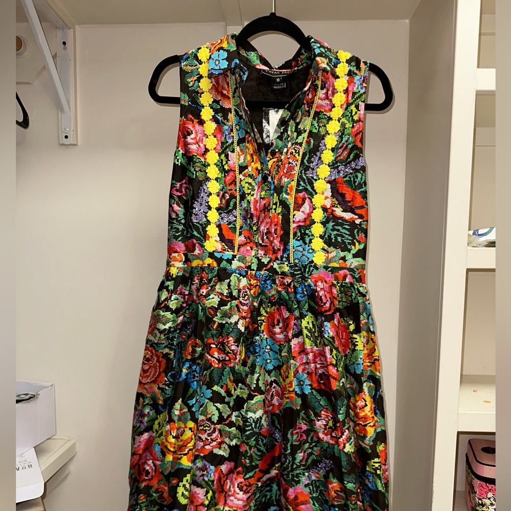 NWT $298 Anthropologie Payal Jain Pixie Floral Dress L XL 12 10 14 - Picture 5 of 8